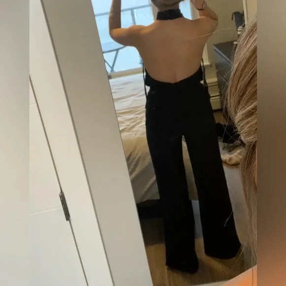 Lulus Moment for Life Halter Jumpsuit Bridal Shower Wedding Engagement Party - Picture 10 of 14